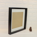 High quantity custom wholesale 3d square white black wood shadow box photo frame